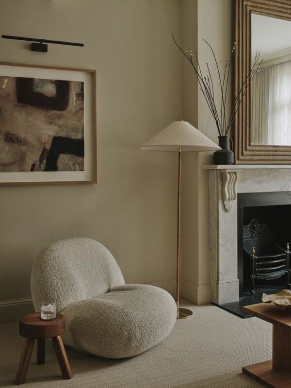 9602 Floor Lamp, Canvas & Brass - Image 4