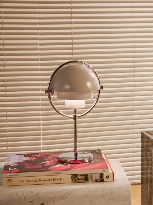 Multi-Lite Portable, Base Chrome, Shade Semi Matt