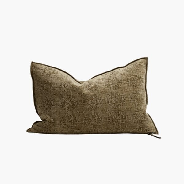 Jacquard Stone Washed Cushion, Kilim Bronze, 40 x 60 cm