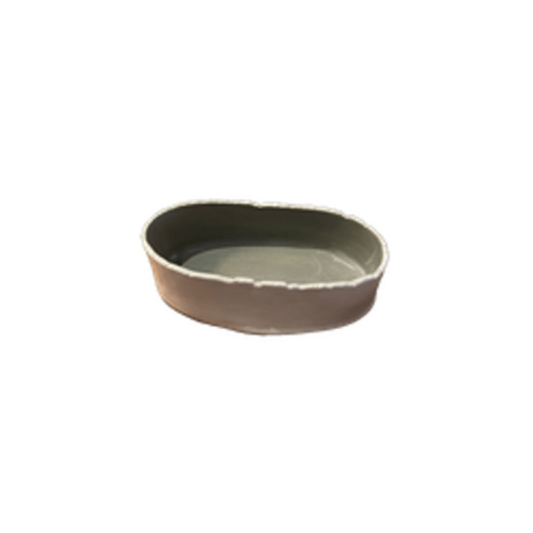 Oval Bowl, Dark Grey