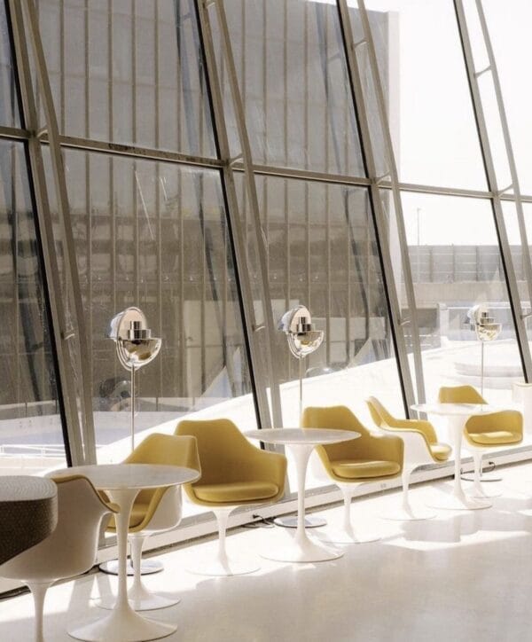 Saarinen Tulip Armchair Fully Upholstered ,white shell and base ,  Cat S Sea Green 140EVA - Image 2