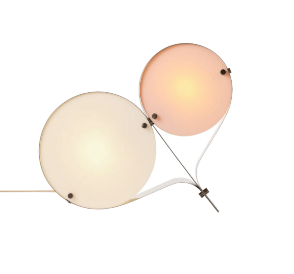 Coppia Table Lamp, Bronze Steel, Ivory Lamp, Blush - Image 3