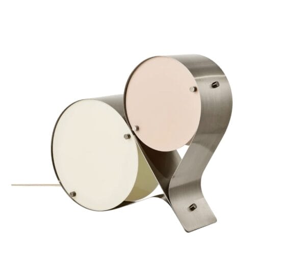Coppia Table Lamp, Bronze Steel, Ivory Lamp, Blush - Image 2