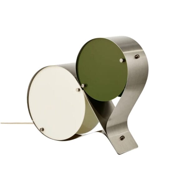 Coppia Table Lamp, Bronze Steel, Ivory & Olive - Image 3