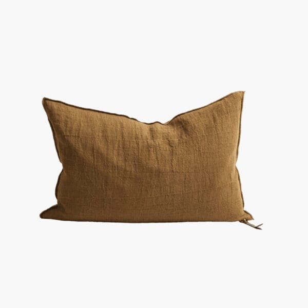 Toile de Lin Vintage Cushion, Havane, 40x60