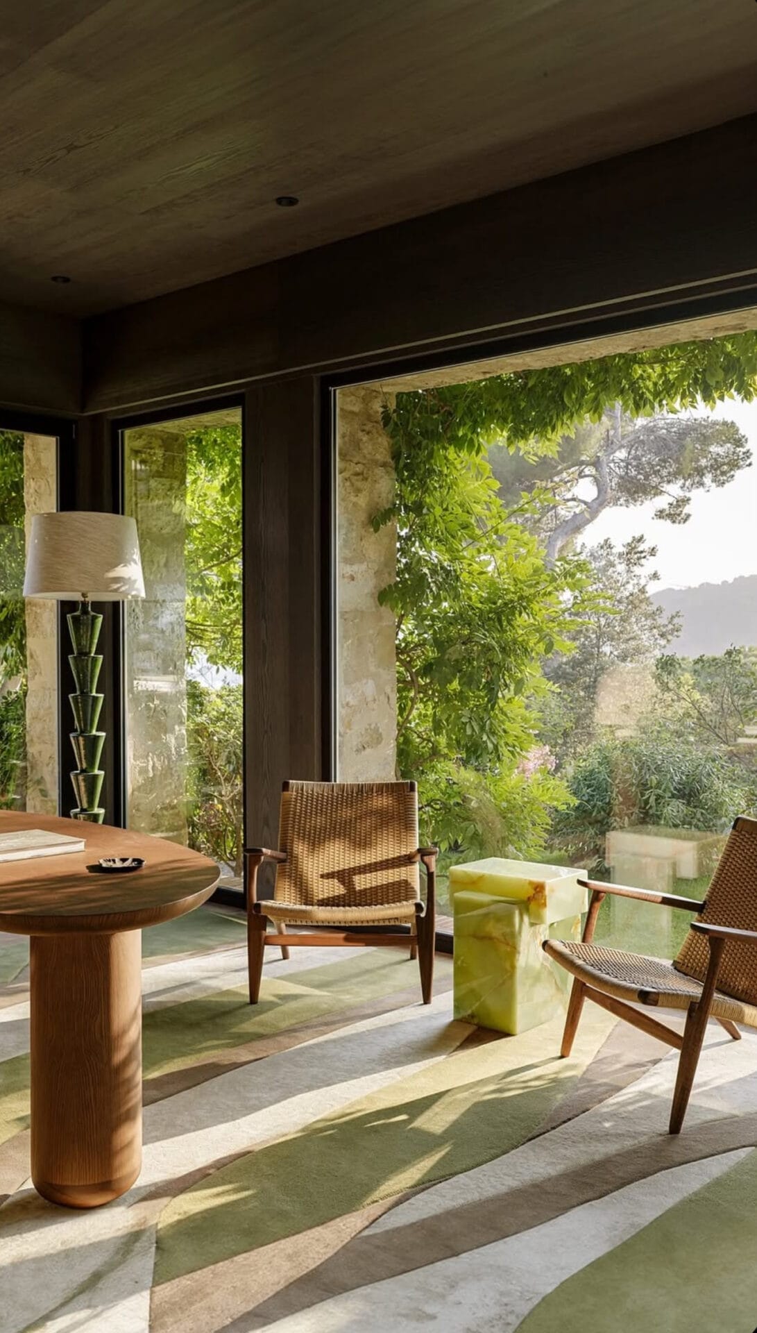 Lounge Seating, CH25, Walnut Oil, Natural Cord