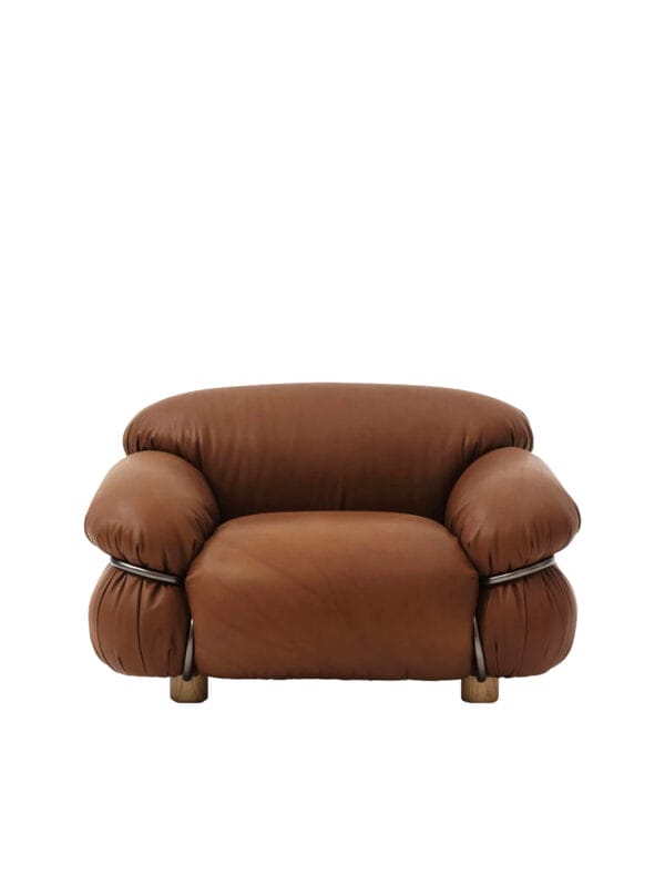 Sesann Armchair 110 cm, Chrome Frame T23, Cat V, Guarana Leather 2006 - Image 2