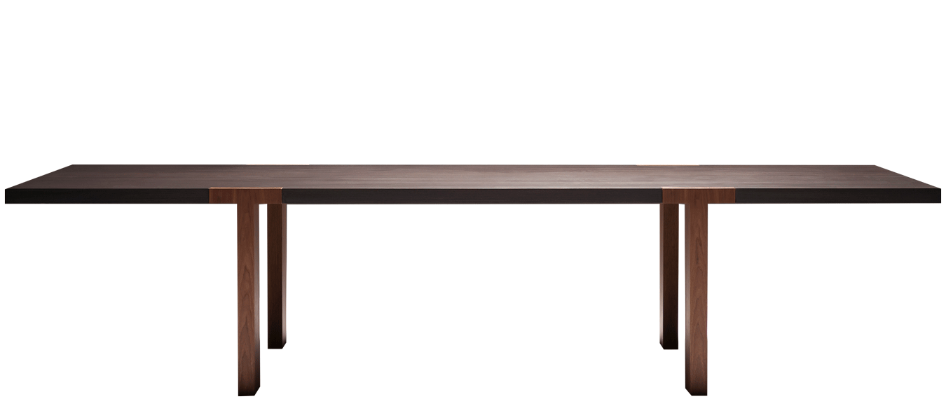 T-Table, Grey Top Walnut Legs