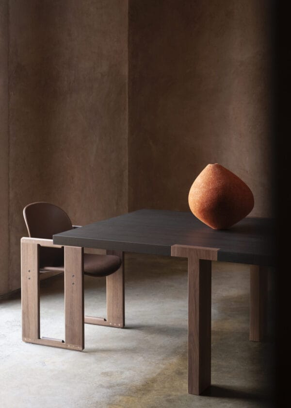 T-Table, Grey Top Walnut Legs - Image 3
