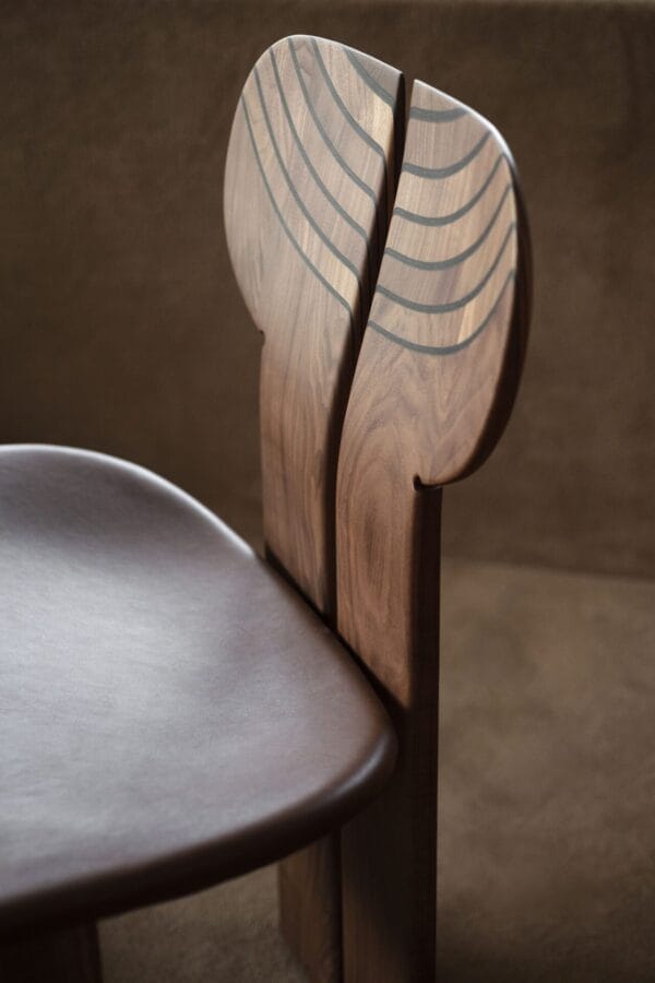 Africa Chair, Walnut Stained Ashwood, T134, Cat Z Aniline Leather 02 - Image 2