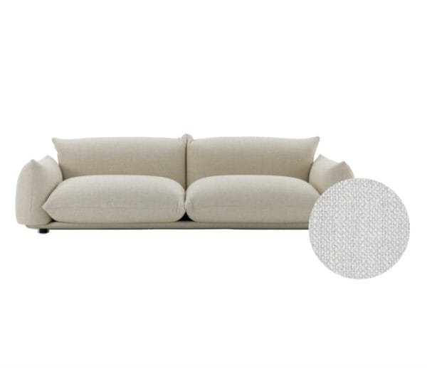 Marenco Soft Sofa, Otis color 7 Snow, CAT T3, W254 x L96 x H70cm, - Image 2