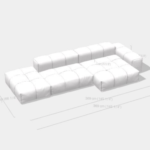 Pixel Sofa Composition 369 cm – Simple 15 - Image 2