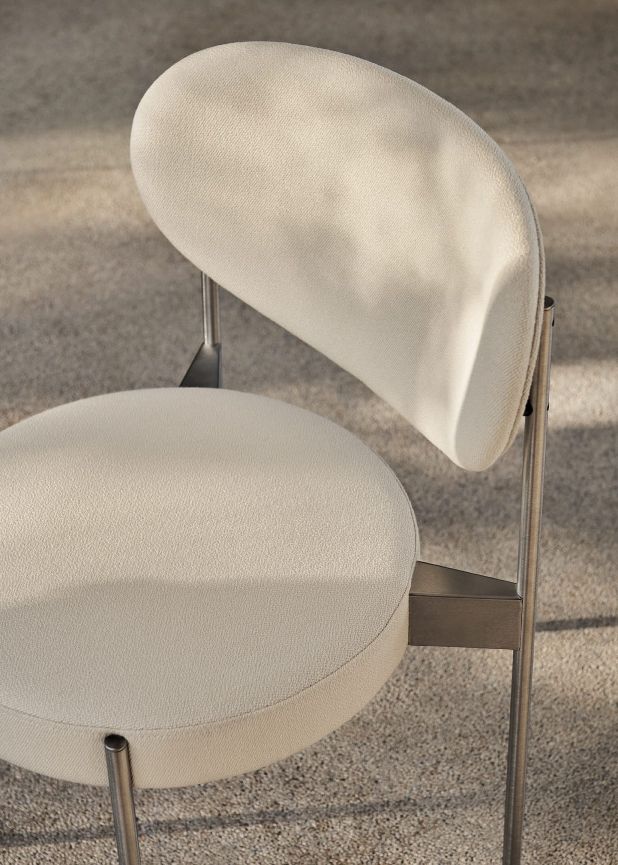 Series 430 Dining Chair, Stainless steel, Group 4, Vidar col. 222, H82 cm, Seat height: 47cm