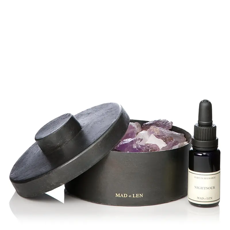 Flat Pot Pourri Small, Pink, Lava 12x5cm (Night Souk) + Refilling 15ml