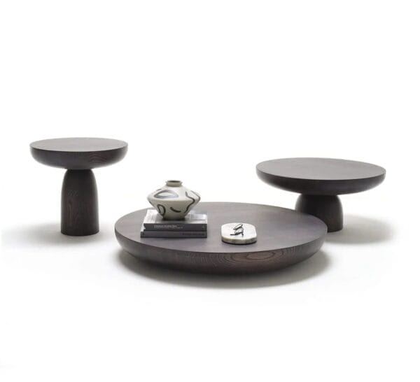 Olo Coffee Table Wood, Dia 100xH15cm - Image 2