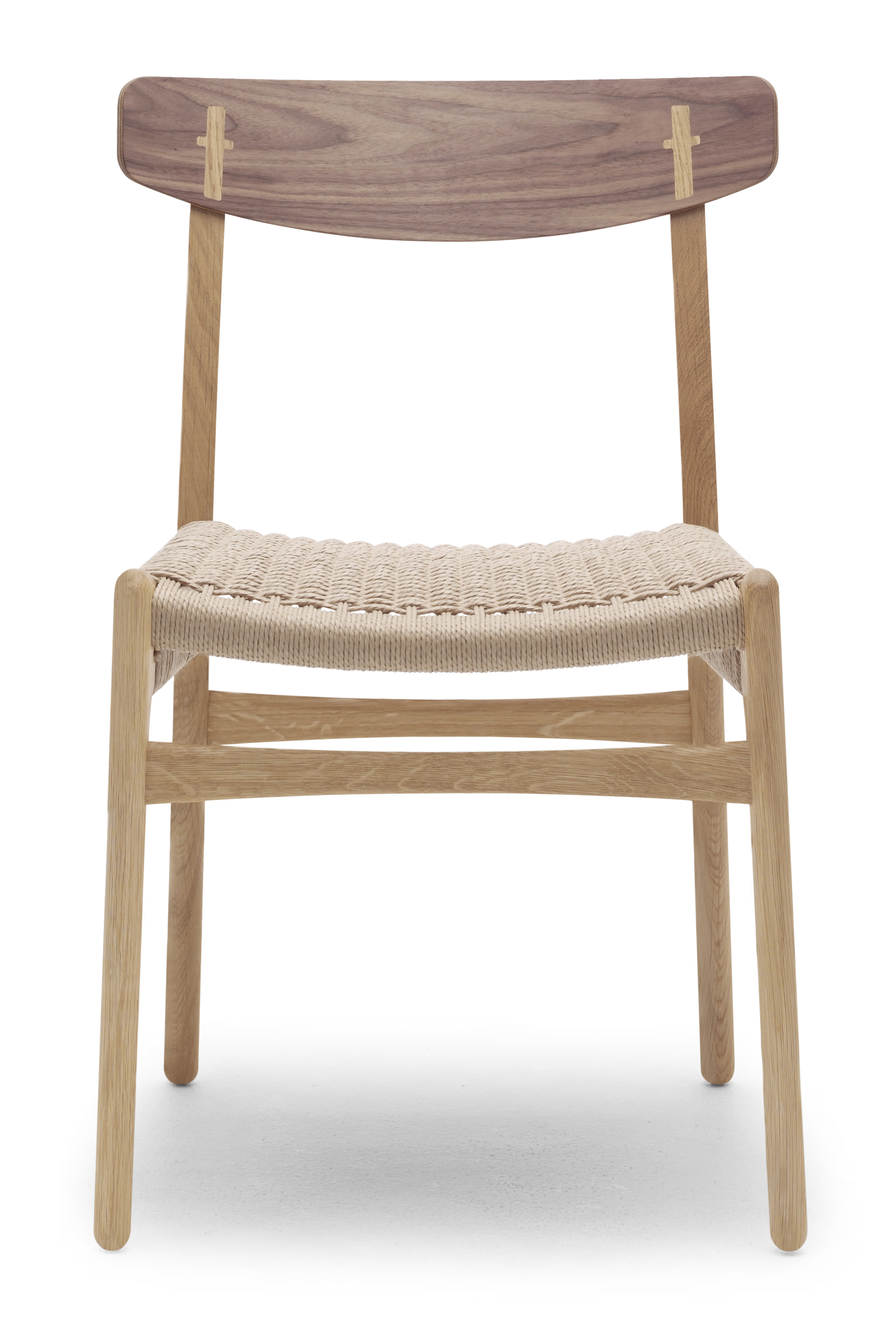 CH23 Chair, Oak/Walnut Oil, Natural paper cord, Solid wood frame, veneer back, W50.5 x H78.5 cm
