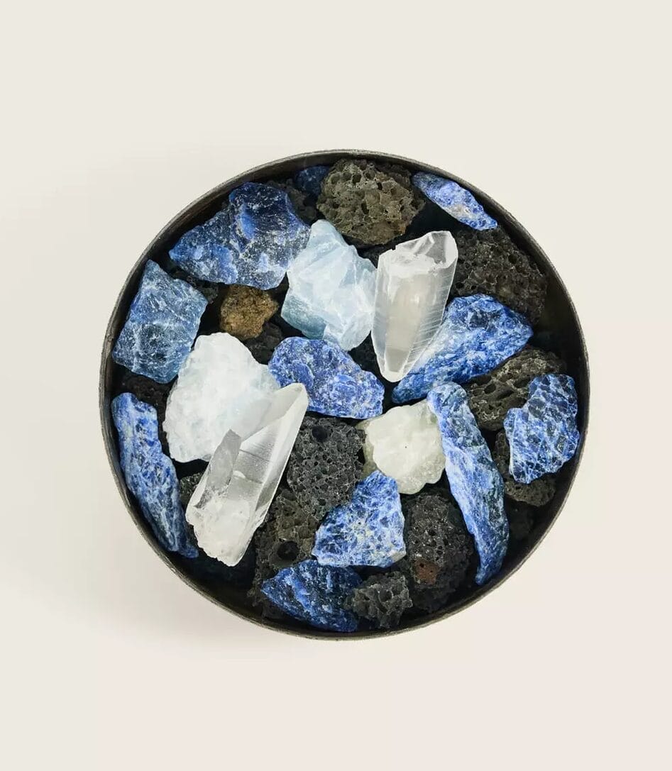 Flat Pot Pourri Small, Lava Blue 12x5cm (Sang Bleu) + Refilling 15ml - Image 2