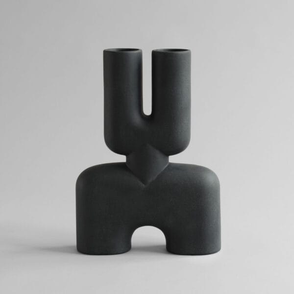 Cobra Vase Double, Medio - Black, L34 / W10 - Image 3