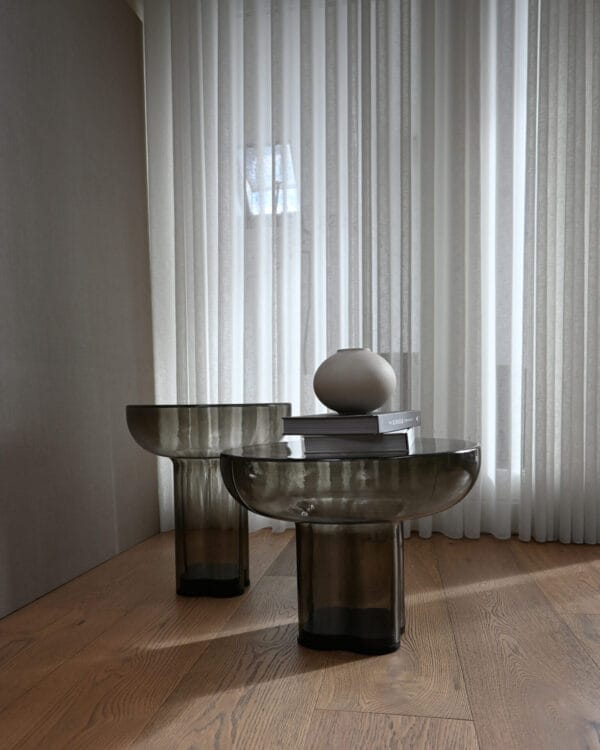Crown Table, Low - Smoked Forest Mouth-Blown Glass - Image 4