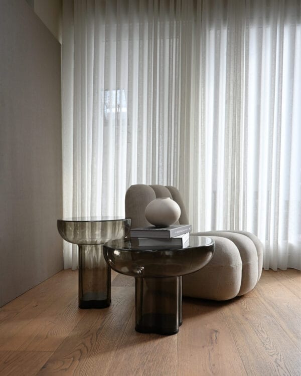 Crown Table, Low - Smoked Forest Mouth-Blown Glass - Image 3