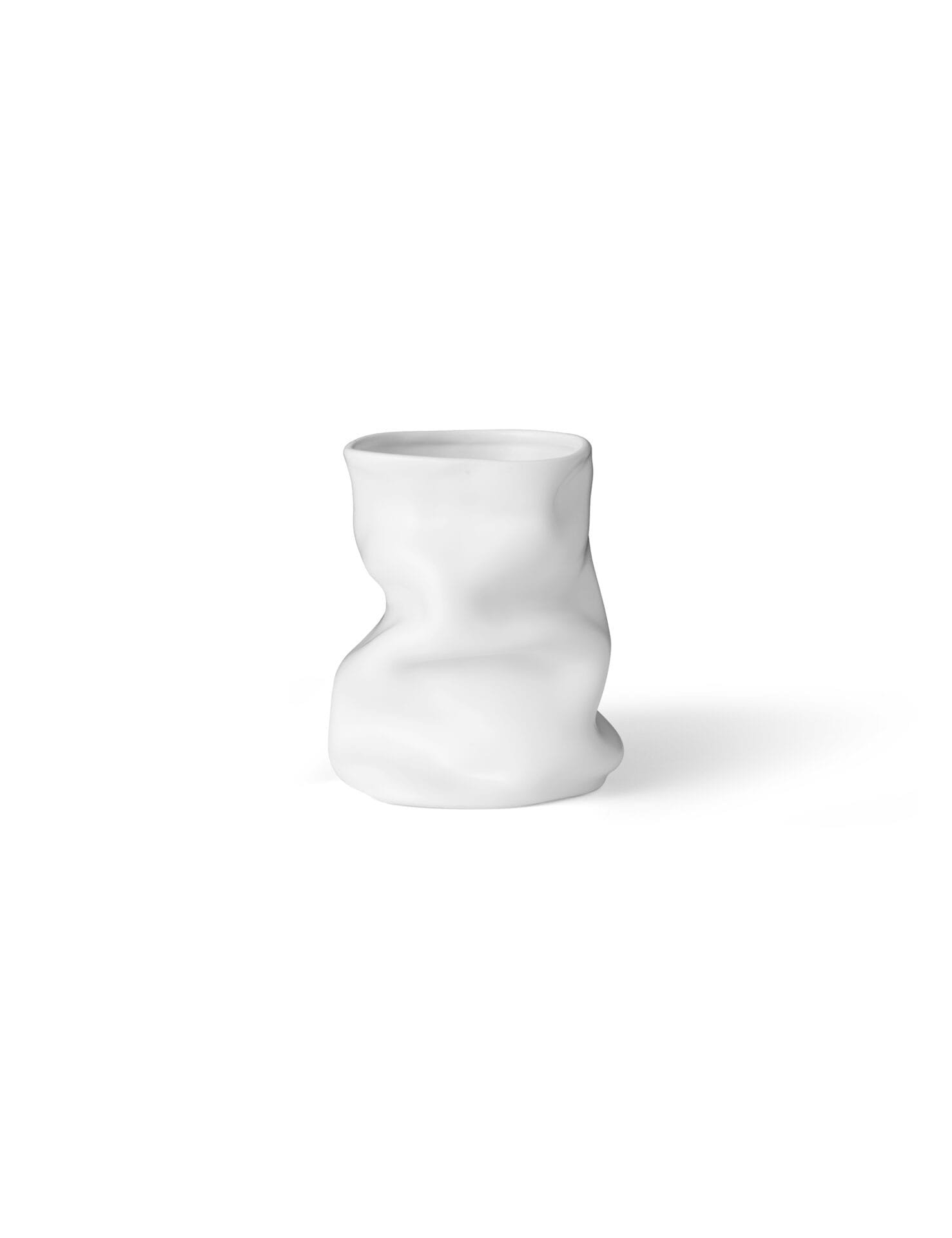 Collapse Vase - H20 cm, Ø16 cm - White - Image 3