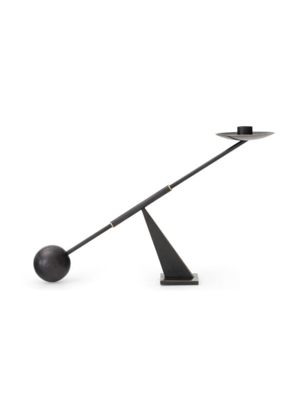 Interconnect Candle holder, Small, Steel, Black, H25,5 cm - Image 4