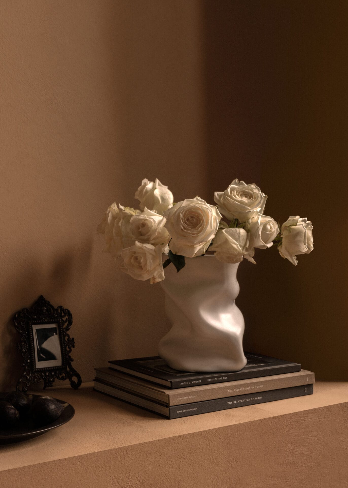 Collapse Vase - H20 cm, Ø16 cm - White