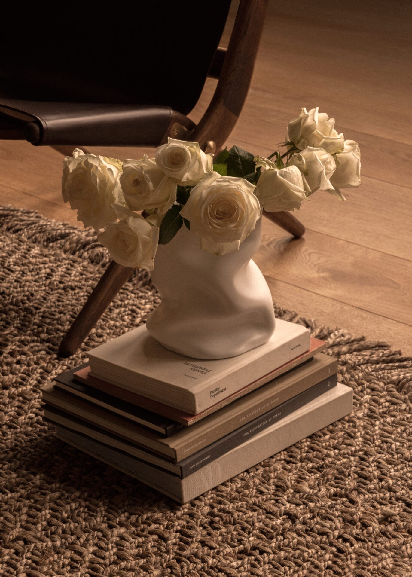 Collapse Vase - H20 cm, Ø16 cm - White - Image 2