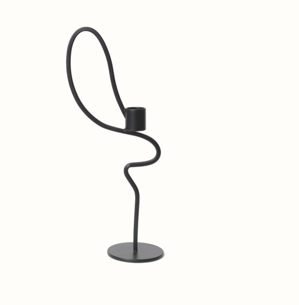 Valse Candle Holder, High, Black - Image 2