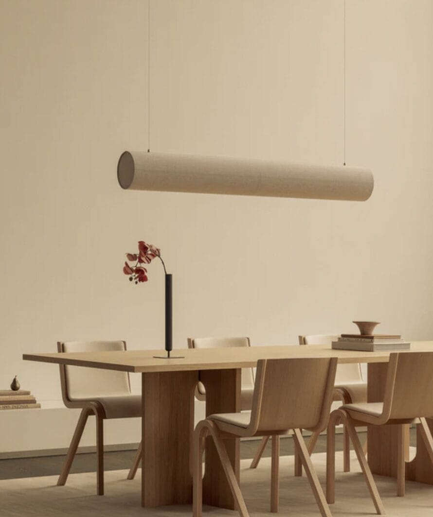 Hashira Linear Pendant - Textile, Raw, H18 cm, W140 cm - Image 2