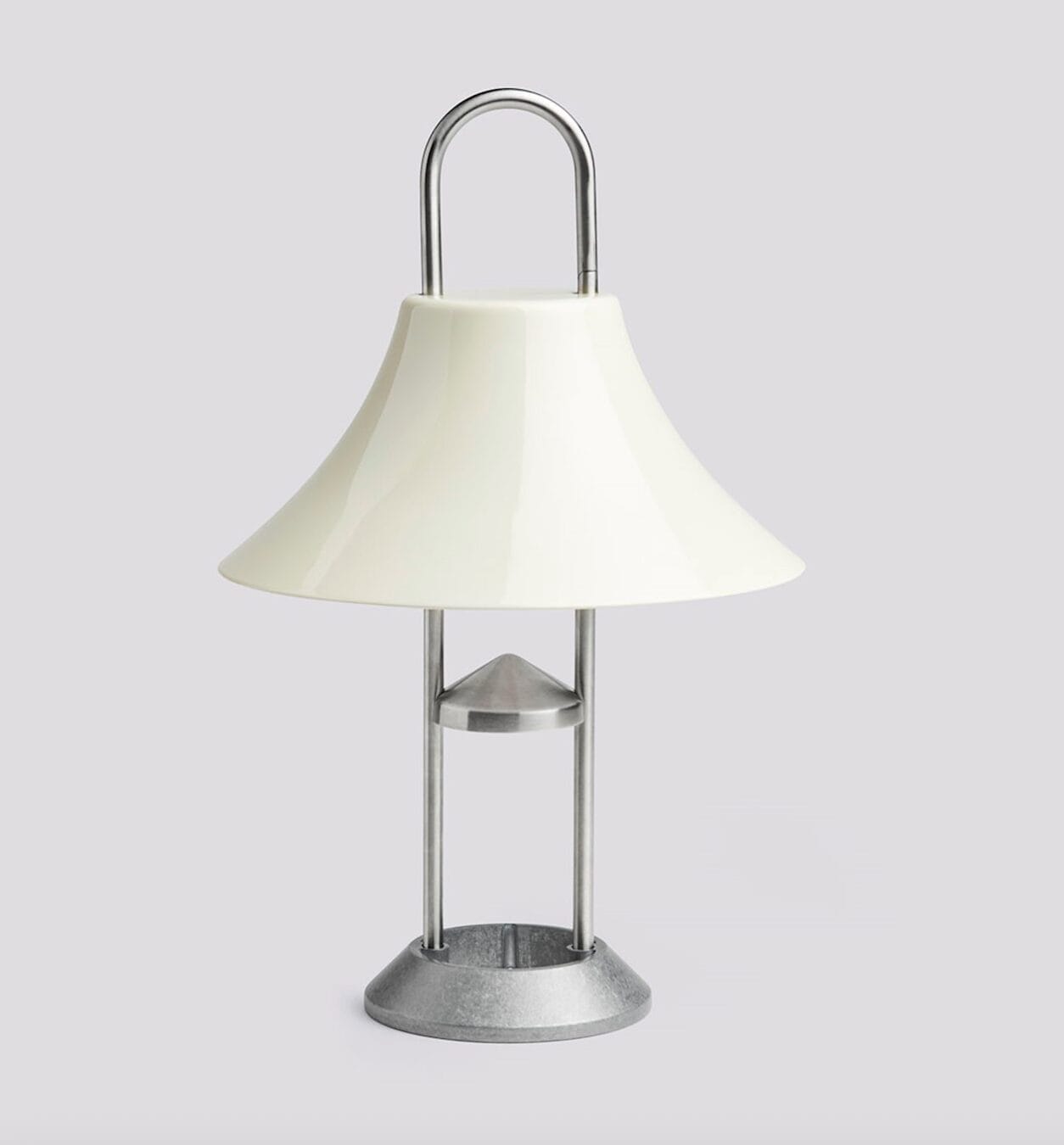 Mousqueton Portable Lamp-Oyster white, H30.5 x W19.5 x L19.5