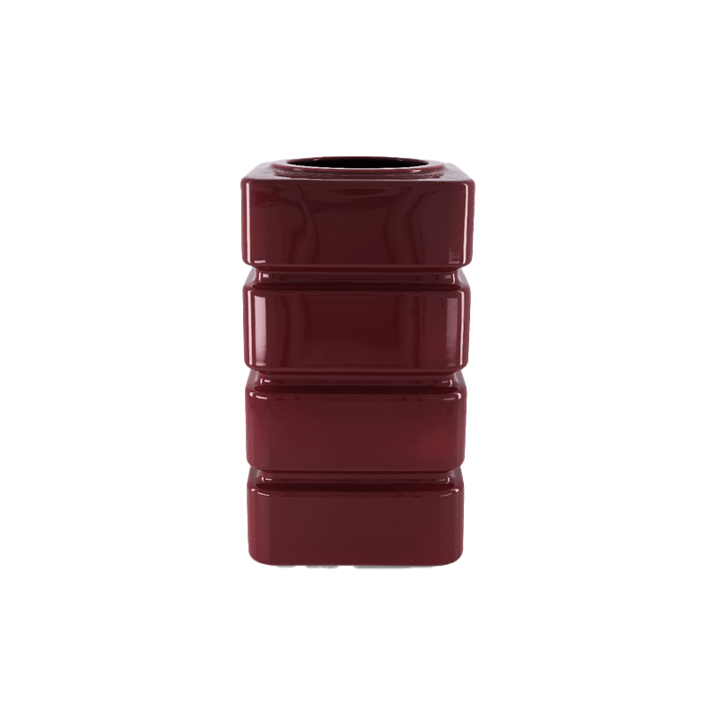 Donna Burgundy ceramic vase 14x14xH29cm - Image 3