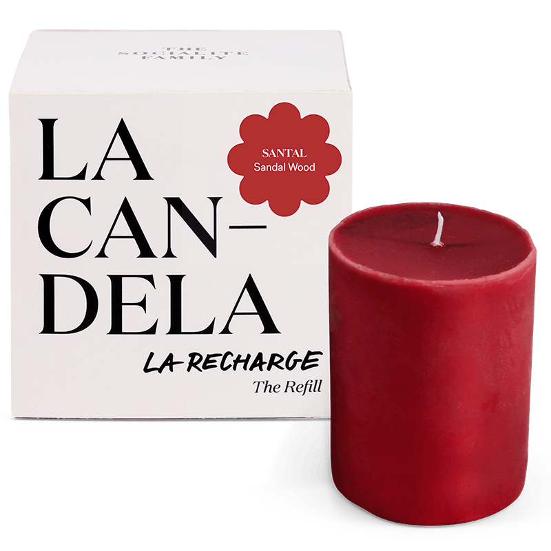 Candela Sandalwood scented candle refill H8.5 x Ø6cm