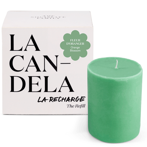Candela Orange blossom scented candle refill H8.5 x Ø6cm - Image 2