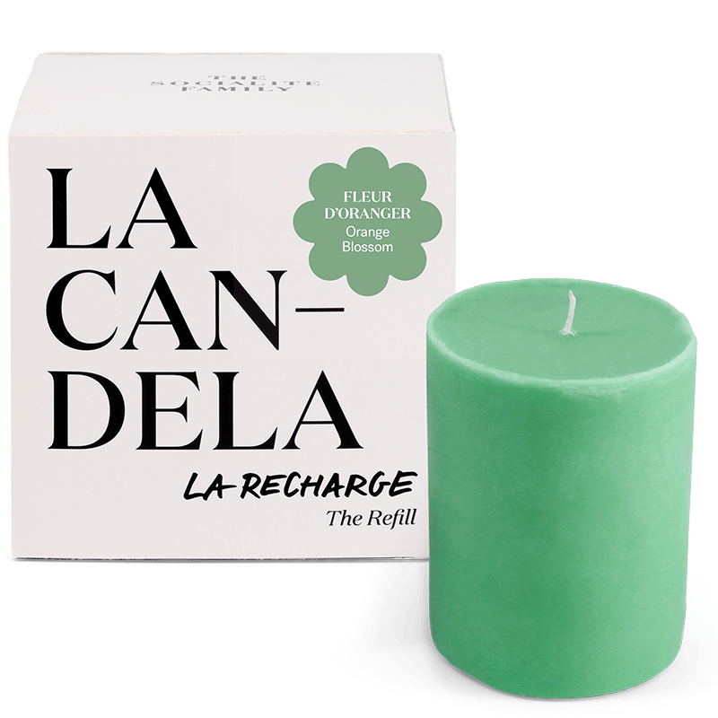 Candela Orange blossom scented candle refill H8.5 x Ø6cm