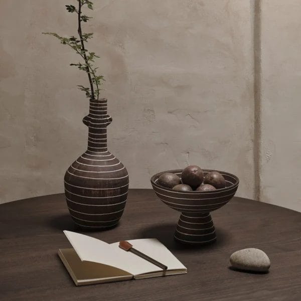 Brura Vase - Coffee/White,  H32 cm