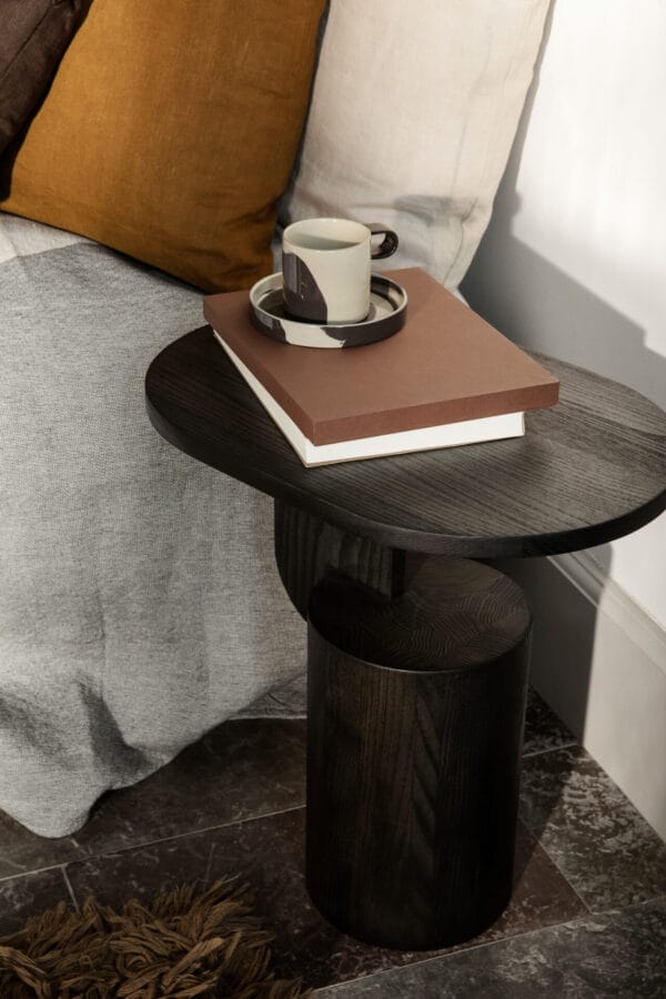 Insert Side Table - Black stained, H50 cm