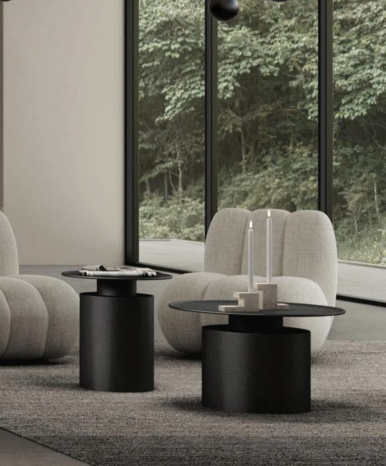 Pillar Table, Low - Burned Black - Image 2