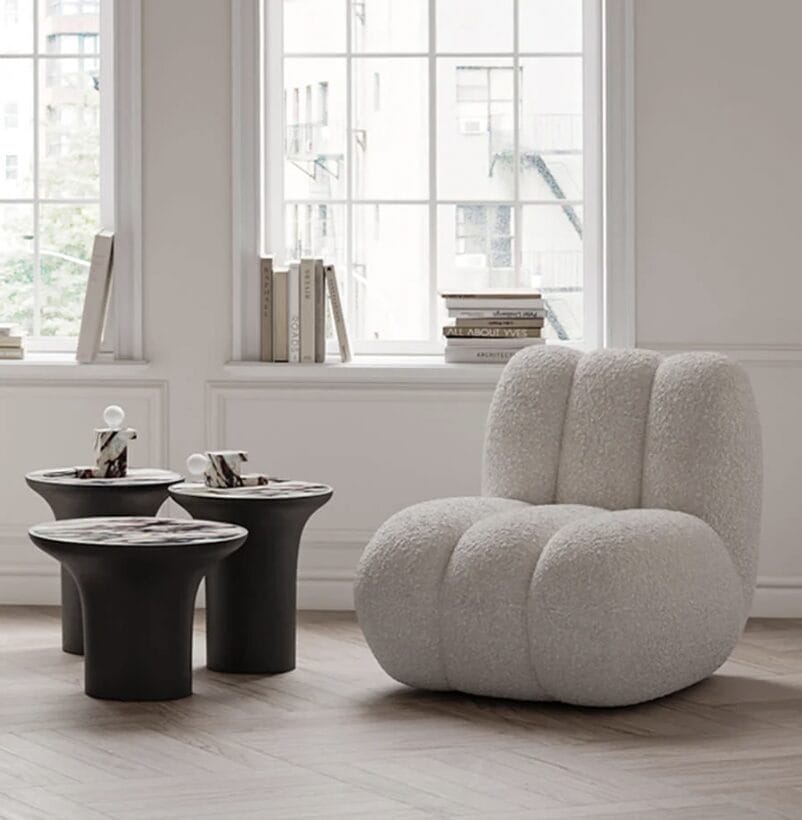 Trumpet Table, Tall - Calacatta - Image 3