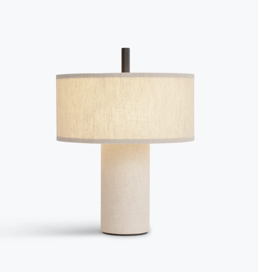 Margin Portable Table Lamp, Beige Canvas - Image 4