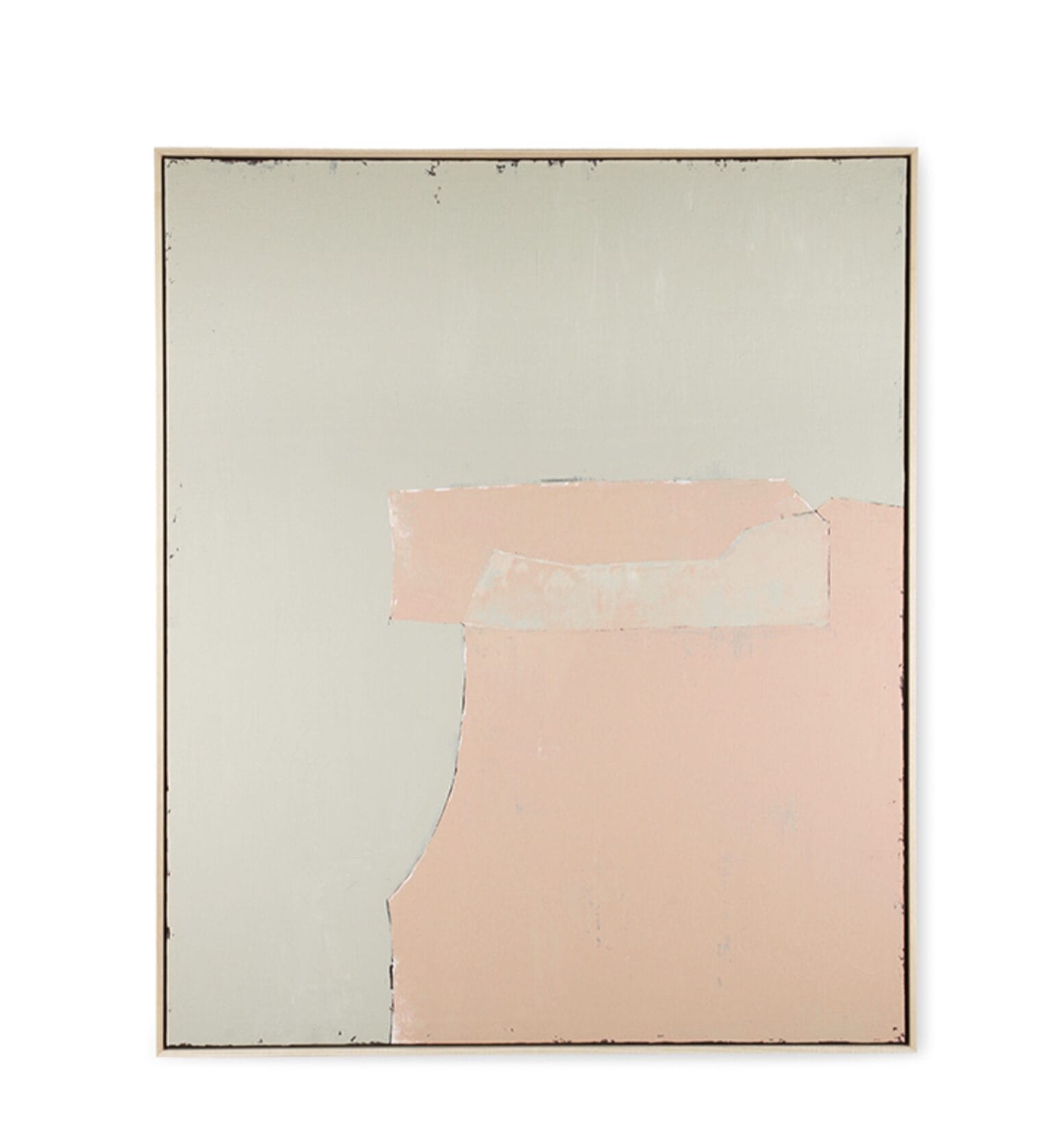 Abstract painting olive/nude, 100x120cm - Image 3