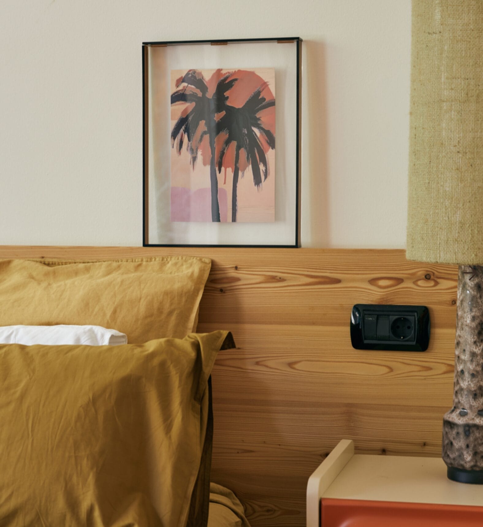 Acrylic frame brown palms, 40x50cm - Image 2