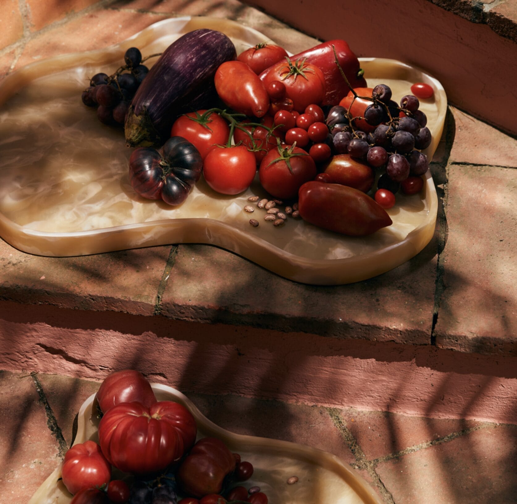 Patio large tray cream 54,5x61,5x3,2cm