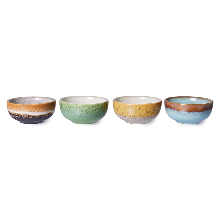 70's ceramics bowls XS: Castor (set of 4) 8.3 x 3.8 cm - Image 6